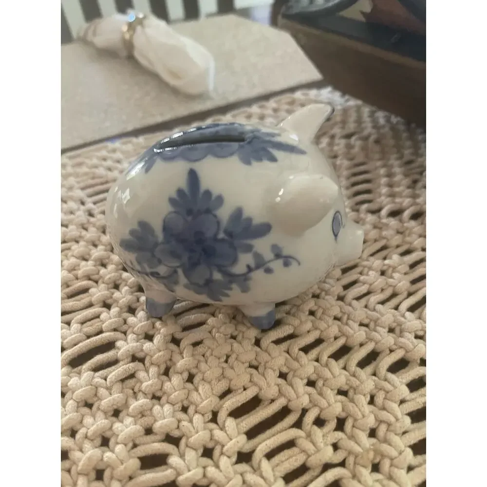 pig bank blue delft